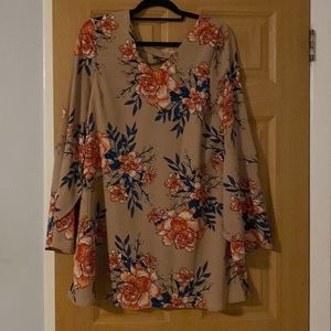 Floral printed dress medium